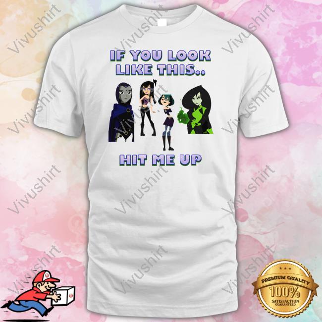 Bearablemerch If You Look Like This Hit Me Up Goth Girl T-Shirt Bearablemerch If You Look Like This Hit Me Up Goth Girl T-Shirt