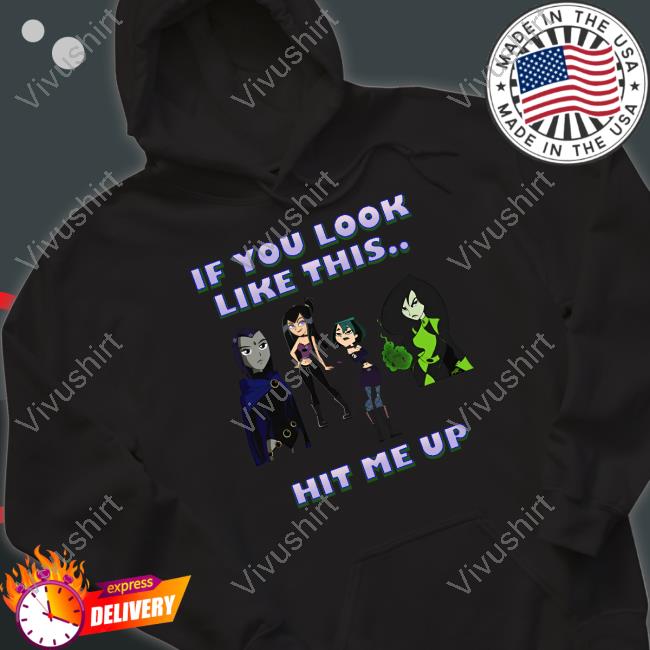 Bearablemerch If You Look Like This Hit Me Up Goth Girl T-Shirt Bearablemerch If You Look Like This Hit Me Up Goth Girl T-Shirt