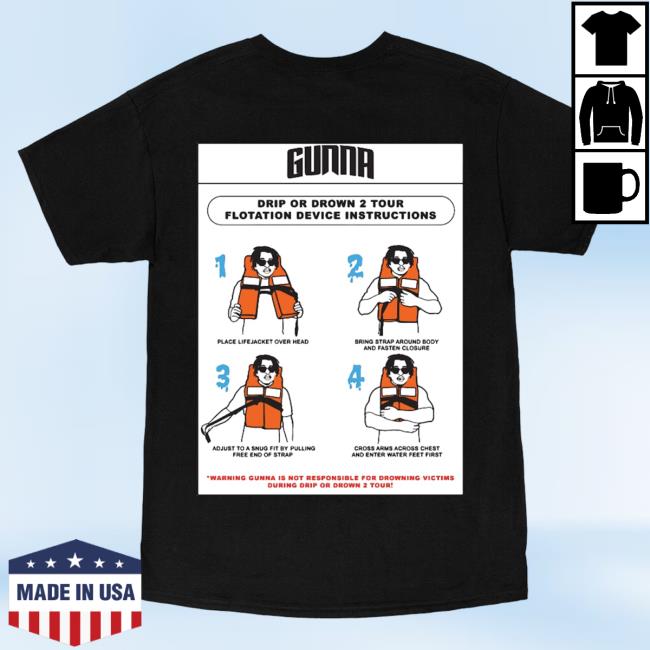 Official Gunna Merch Store Gunna Drip Warning Shirt (Black) Official Gunna Merch Store Gunna Drip Warning Shirt (Black)