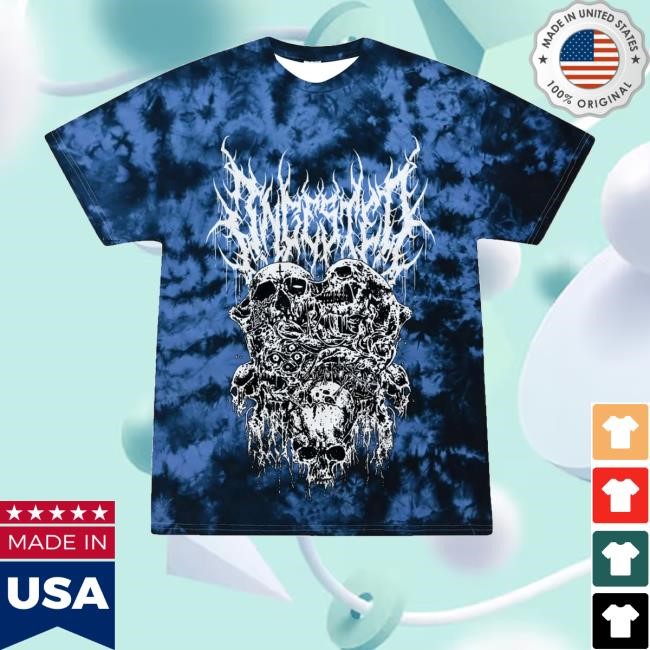 Indiemerch Store Ingested Skulls Crystal Wash Tee T-Shirt - Vivushirt