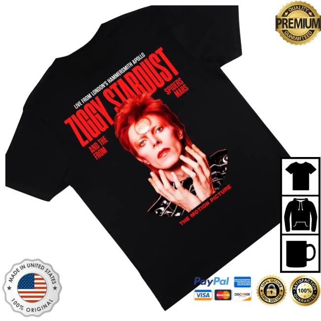 Official Ziggy Stardust And The Spiders From Mars Motion Picture Red Design Tee Shirt - Vivushirt