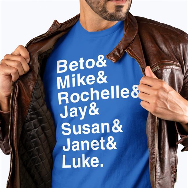 Blue Action Democrats Merch Beto Mike Rockelle Jay Susan Janet Luke Shirt