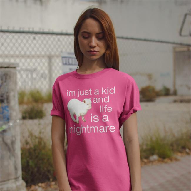 Goodshirts I'm Just A Kid And Life Is A Nightmare Tee Sheep