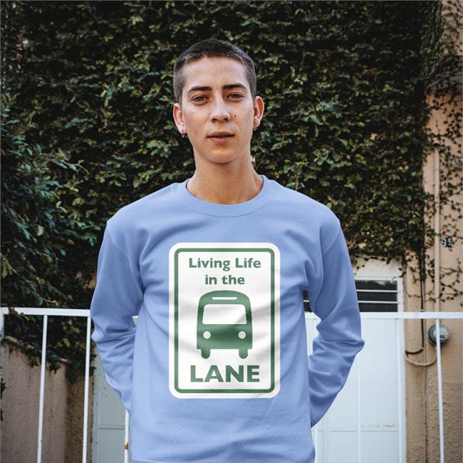 Living Life In The Lane Tee Green