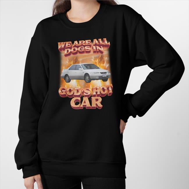We Are All Dogs In God's Hot Car Hoodie Shirts That Go Hard
