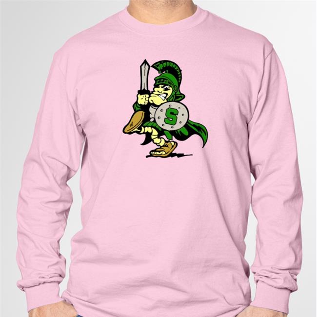 Payton Thorne Wearing Michigan State Spartans Mascot Shirt
