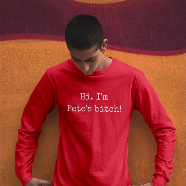 Weird Thrift Store Shirts Hi I'm Pete's Bitch Hooded Sweatshirt Black