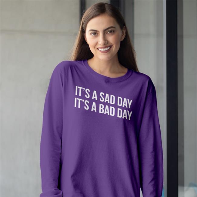 Barstool Sports Store Sad Day Bad Day Long Sleeve Tee Shirt Black