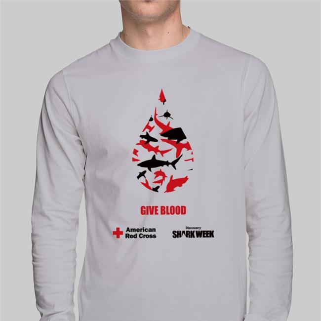 Give Blood American Red Cross Shark Week Shirt Kathy Flaherty