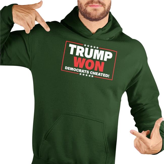 Trump Won Democrats Cheated Blue T Shirt Il Donaldo Trumpo