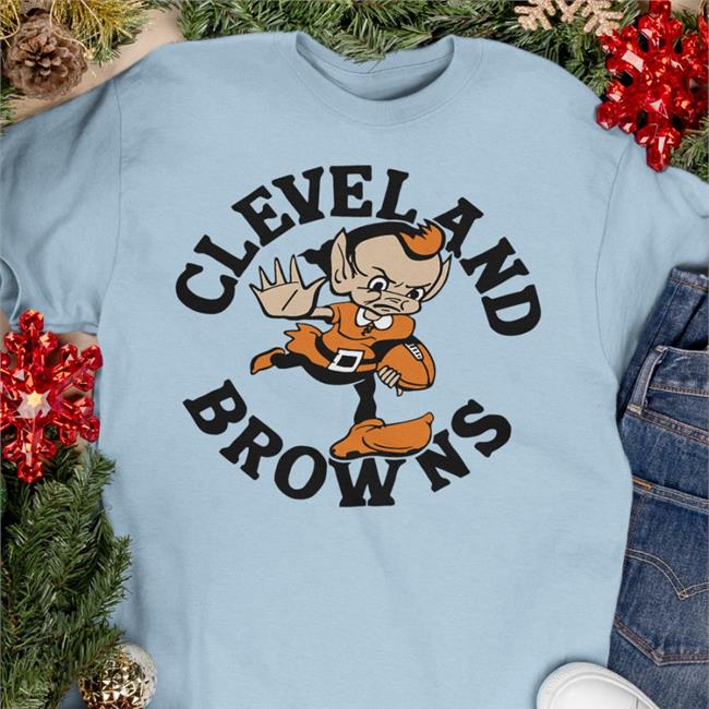 Homage Merch Cleveland Browns Brownie Stiff Arm Shirt