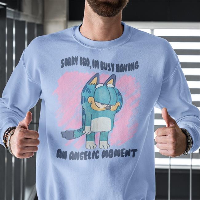 Jmcgg Sorry Bro Im Busy Having An Angelic Moment Tee Shirt Justin