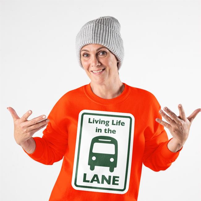 Vitally Trivial Living Life In The Lane Hoodied Sweatshirt Funny Living Life In The Lane Shirt