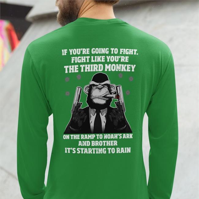 If You're Going To Fight Fight Like The Third Monkey Hoodie Boomer Core