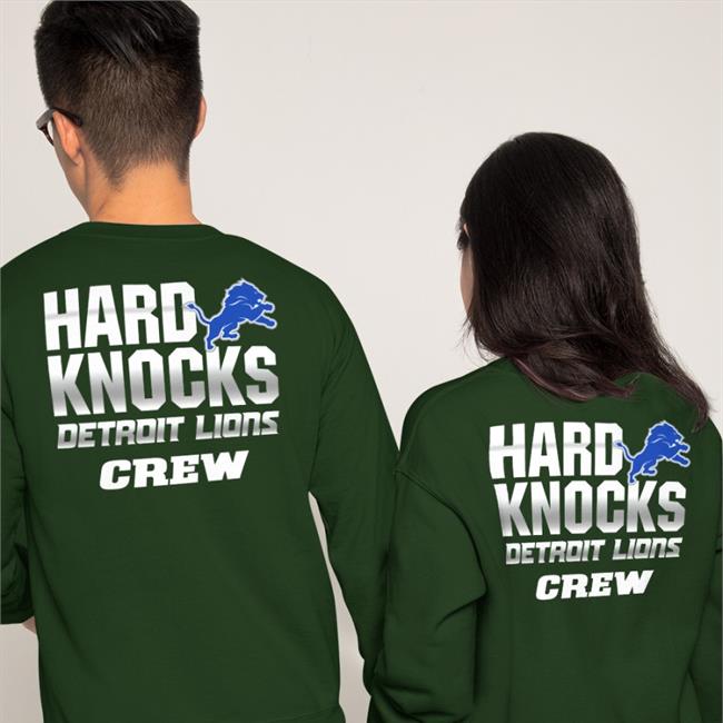 Nfl Films Hard Knock Detroit Lions Crew Shirt Royal