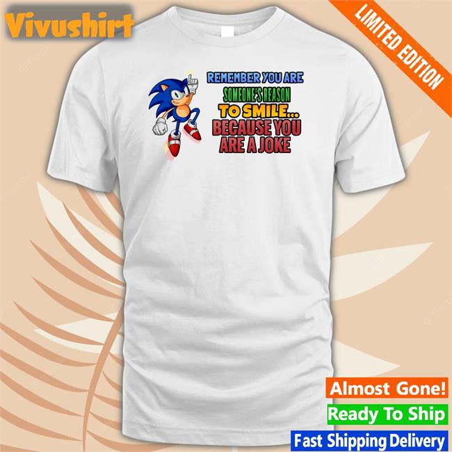 Sonic Remember You Are Someone's Reason To Smile Because You Are A Joke Shirts