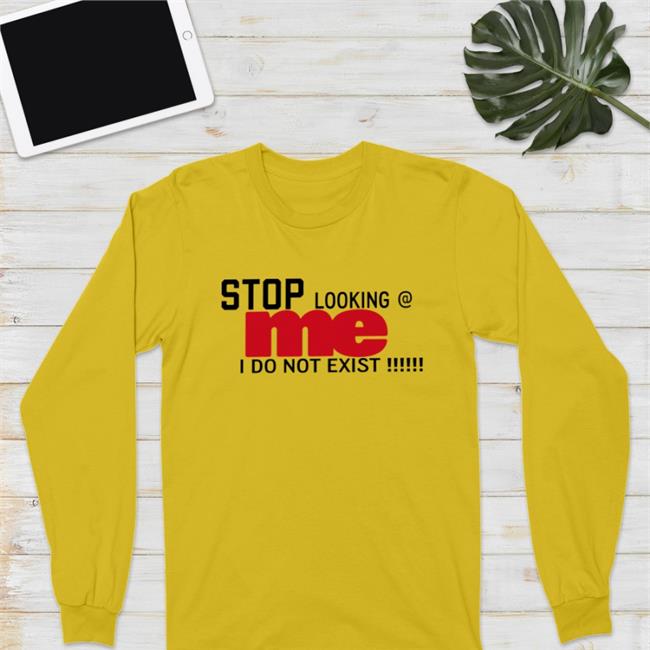 Sofia Wylie Thinker Stop Looking Me I Do Not Exist Sweatshirt White