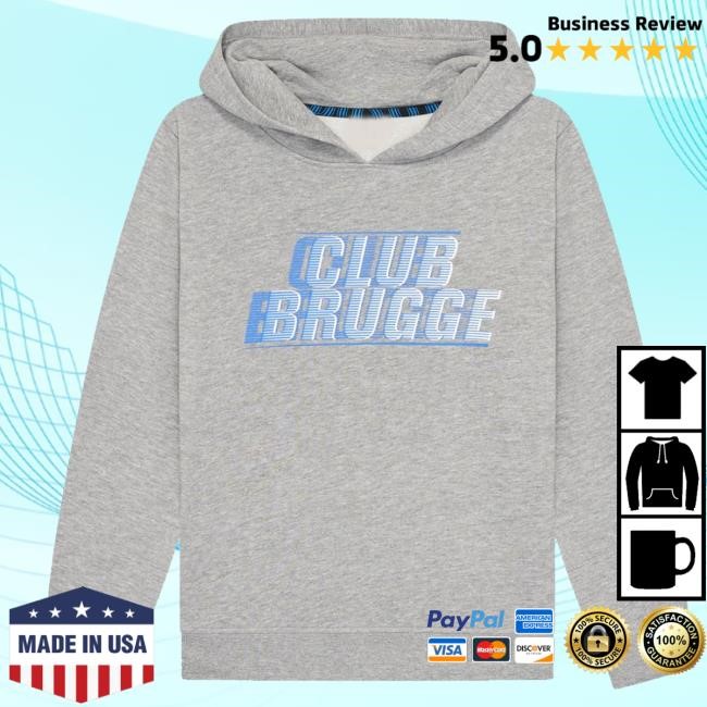 Club Brugge Merch Hoodie Club Brugge Kids Grijs T-Shirt