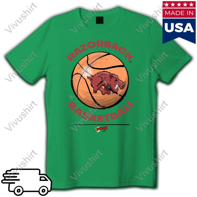 Razorback Basketball Long Sleeve Tee Hogtoons Eric Musselman Wearing Razorback Basketball Hoodie