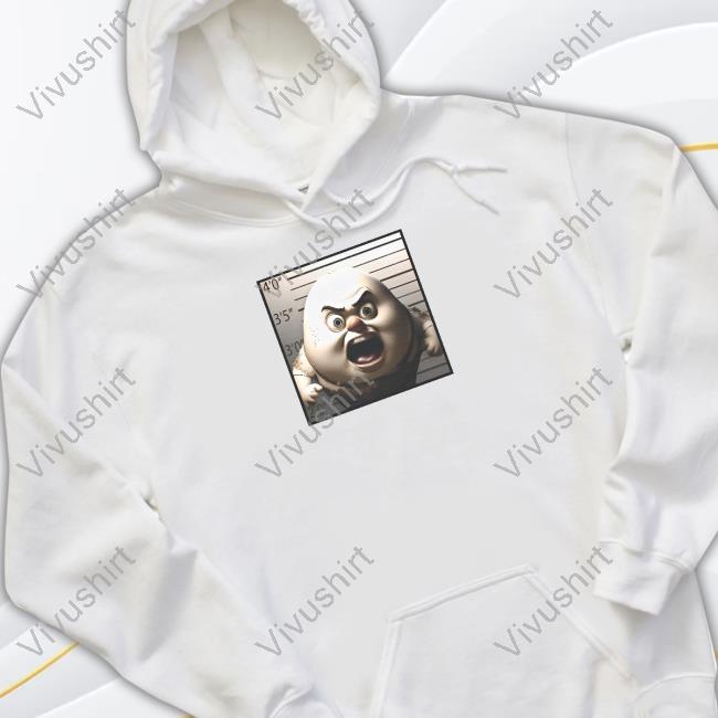 Luccainternational Angry Egg Mugshot Long Sleeve T Shirt