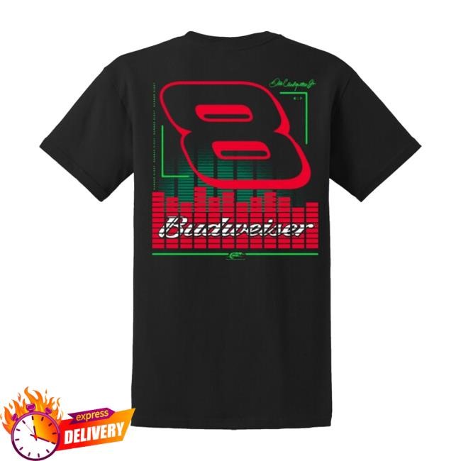 Musictoday Store Dale Earnhardt Jr #8 Budweiser Black Long Sleeve Shirt