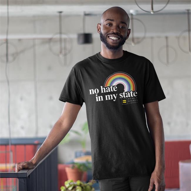 No Hate In My State Rainbow Shirt