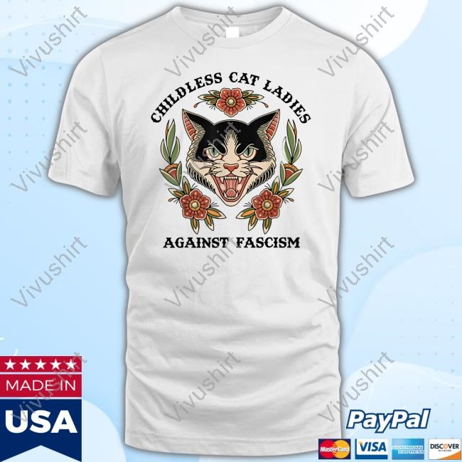 Vibehouscreations Childless Cat Ladies Against Fascism Long Sleeve