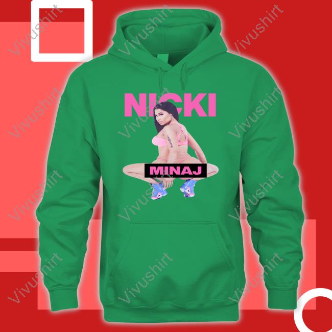 Khaki Nicki Minaj Print Hooded Sweatshirt