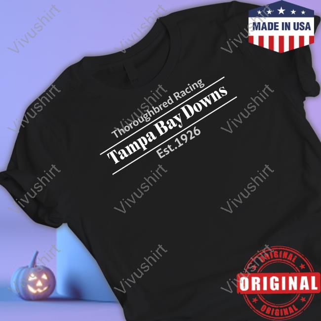 Megan Dero Halter Thoroughbred Racing Tampa Bay Downs Tee Shirt