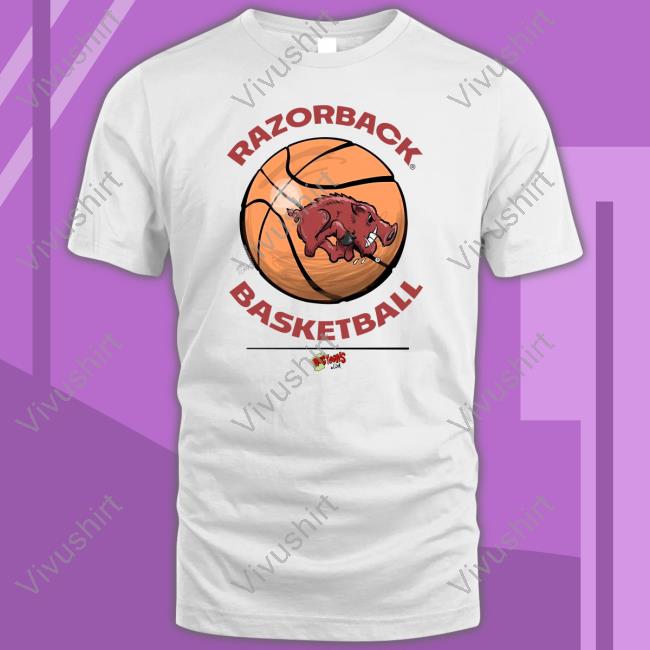 Razorback Basketball Tee Shirt Hogtoons