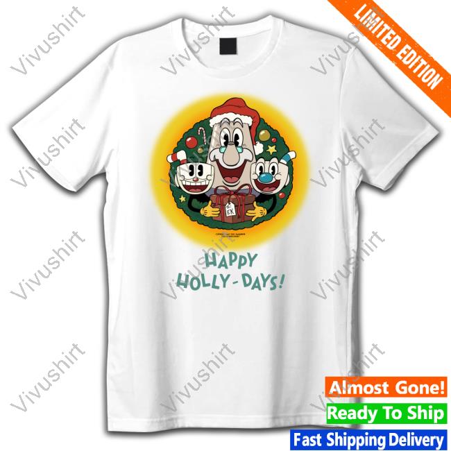 Happy Holly-Days The Cuphead Show Tee Nicklauerart
