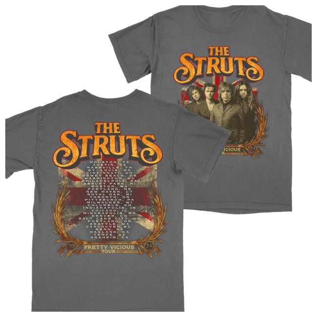 Official The Struts Merch Ships On Or Around September 23 Pretty Vicious Tour Photo T-Shirt