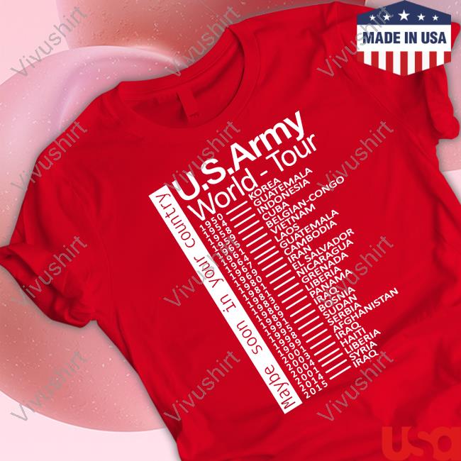 Official Justacointoss U.S.Army World Tour Shirt