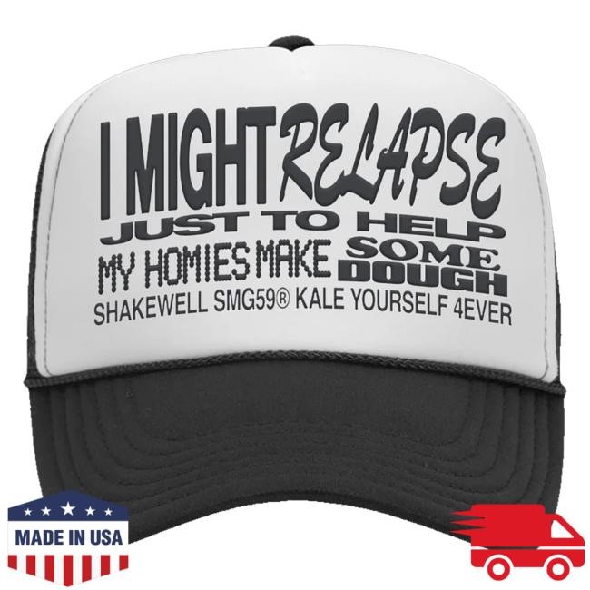 Shop Shakewell Merch Relapse Black White Trucker Snapback
