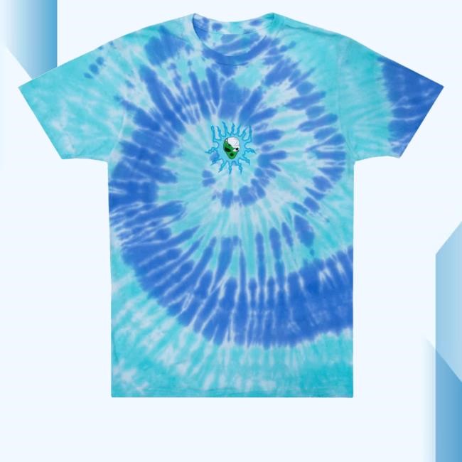 Ripndip Wizard Blue Aqua Spiral Dye Sweatshirt