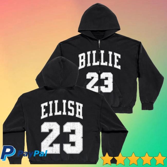 Official Billie Eilish Merch Store Billie 23 Zip Sweatshirt