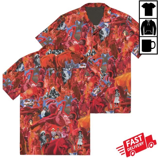Trending Wyatt Flores Music Merch Store Welcome To The Plains Collage Button Down Crewneck Sweatshirt