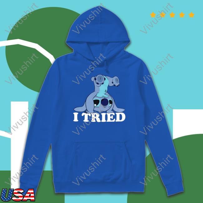 I Tried Stitch Handstand Long Sleeve Tee Shirt