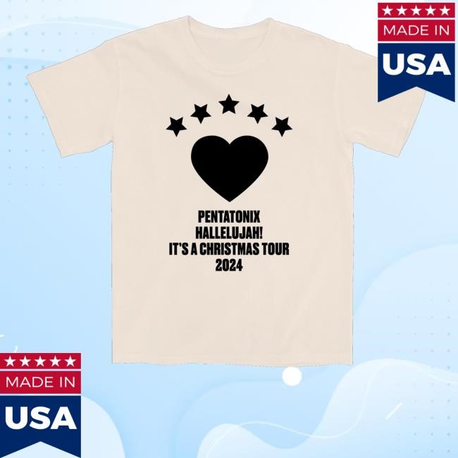 Ptxofficial Merch Store Shop Pentatonix Hallelujah It's A Christmas Tour 2024 T-Shirt