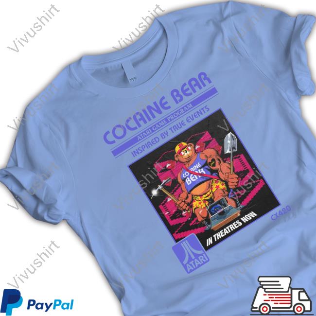 Cocaine Bear Atari Game Program Inspired By True Events Shirt, T Shirt, Hoodie, Sweater, Long Sleeve T-Shirt And Tank Top
