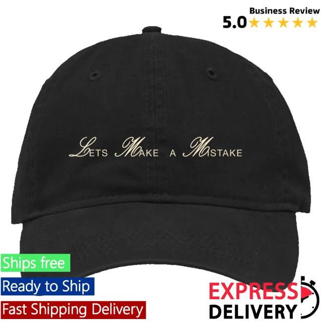 Official Mimi Webb Store Black Lets Make A Mistake Embroidery Dad Cap