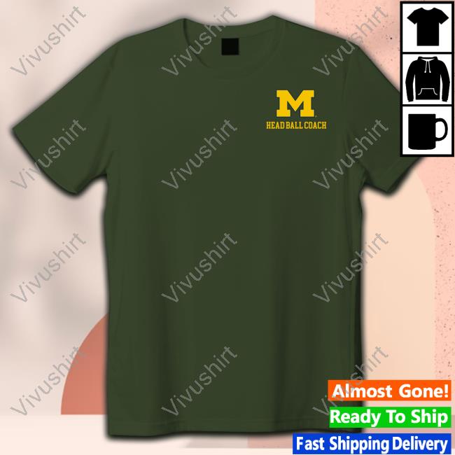 Harbaugh Michigan Football M Head Ball Coach Tee