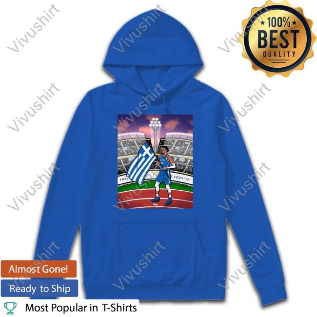 Fiba Giannis Antetokounmpo Will Be Gr Greece's Flag Bearer Tee Shirt
