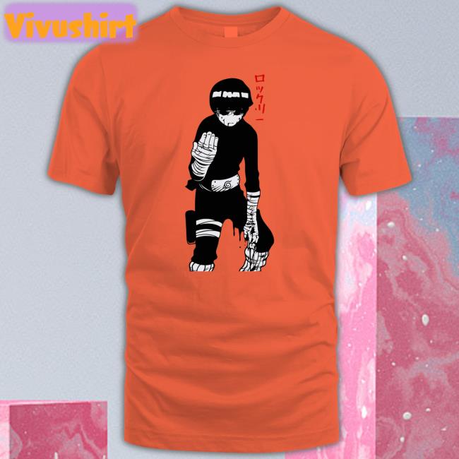 Minimalist Anime Rock Lee Canvas Art Tee Shirt
