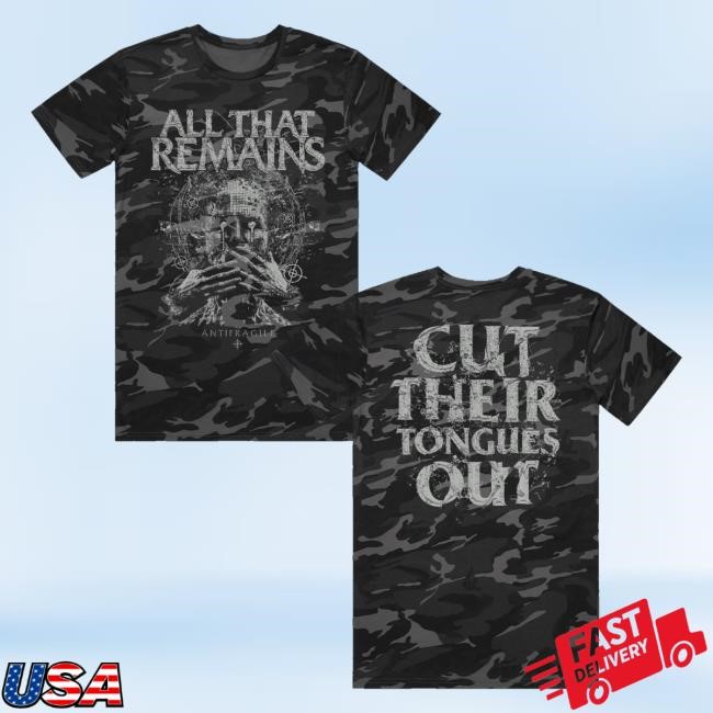 All That Remains Official Merch Cut Their Tongue Out Camo Long Sleeve T Shirt