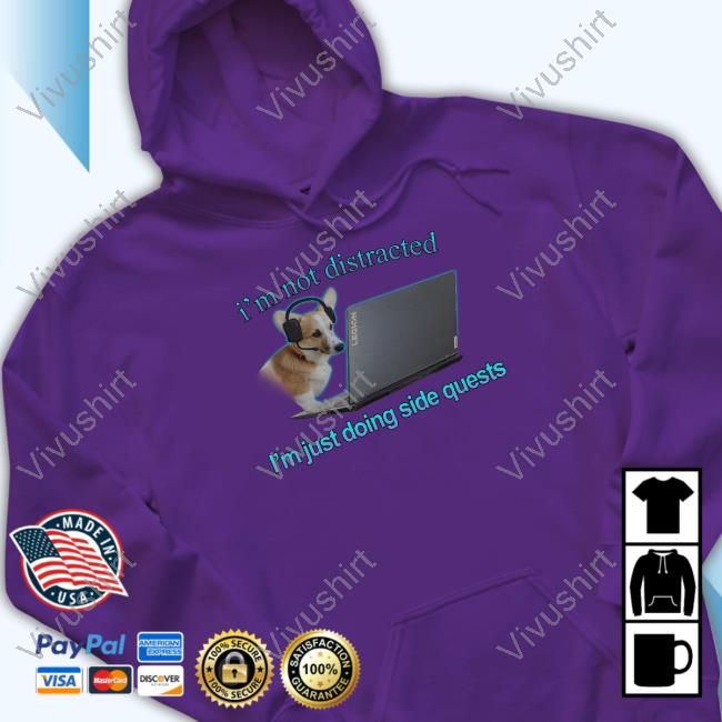 Official I'm Not Distracted, I'm Just Doing Side Quests Tee Shirt Snazzyseagull Merch