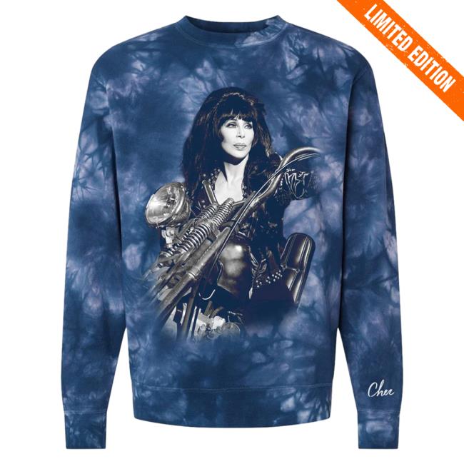 Official Merch Bar Cher Navy Tie Dye Sweatshirts MerchBar