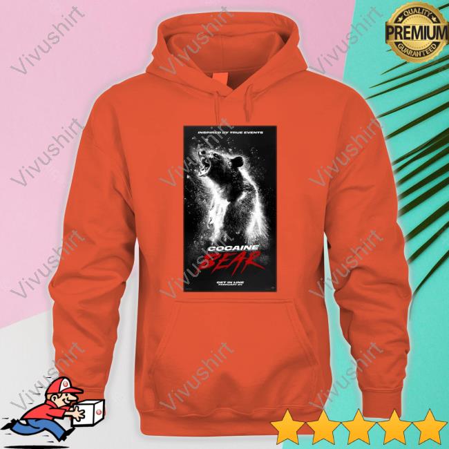 Discussingfilm Cocaine Bear Poster Official Shirt Chinchillazllla Discussingfilm Cocaine Bear Poster Shirt