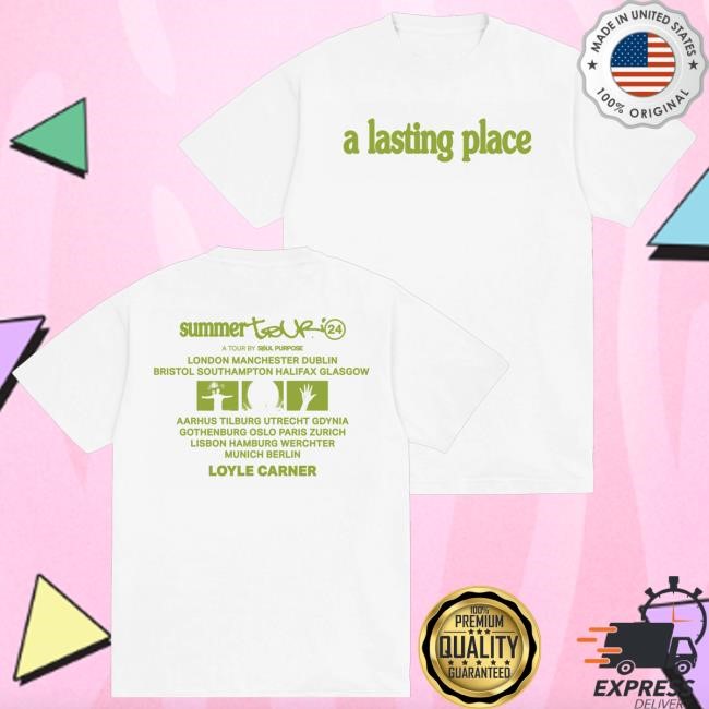 Official Loyle Carner Merch Store A Lasting Place T-Shirt (White) Tee Shirt