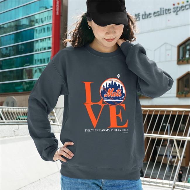 The 7 Line Shop Love Mets The 7 Line Army Philly 2022 T-Shirt